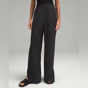 Lululemon Stretch Woven Wide-Leg High-Rise Pant - Black - Size Large